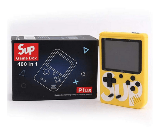 SUP Retro Portable Mini Handheld Game Console With 400 Games, Yellow