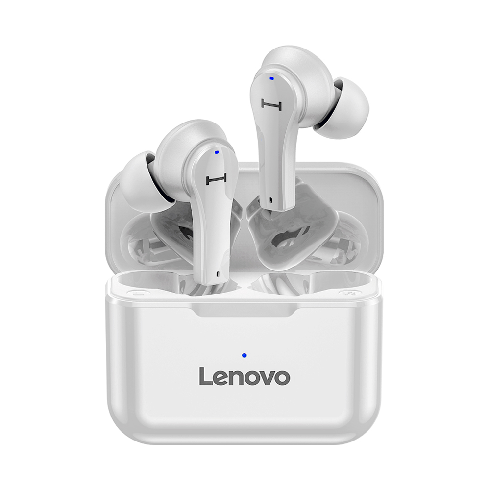 Lenovo QT82 Bluetooth Earphone TWS Wireless In ear HiFi Music Stereo Headset IPX5 Sport Headset Touch Control Headphone White