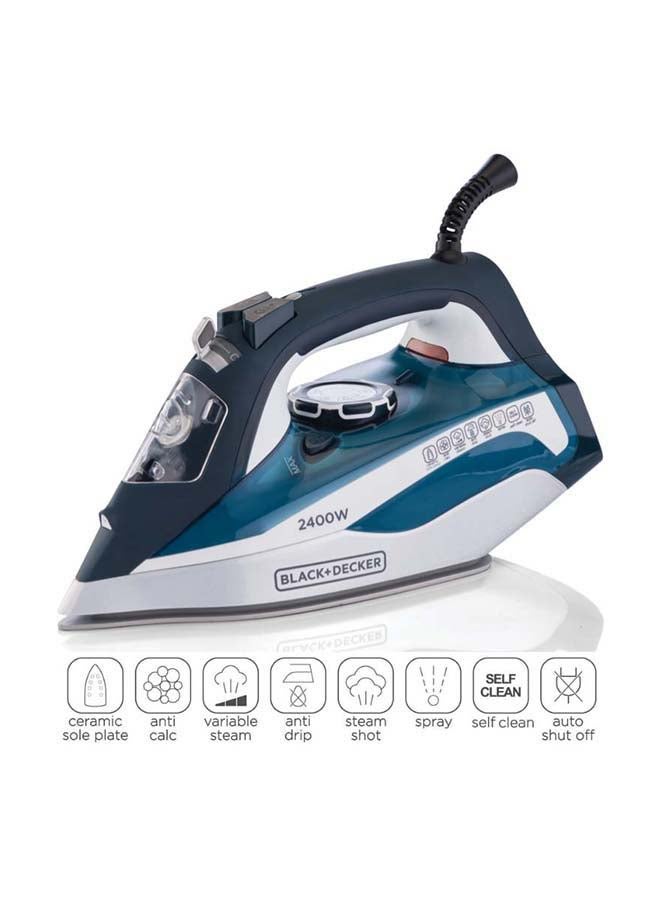 BLACK DECKER Steam Iron with Ceramic Soleplate Anti Drip Anti Calc