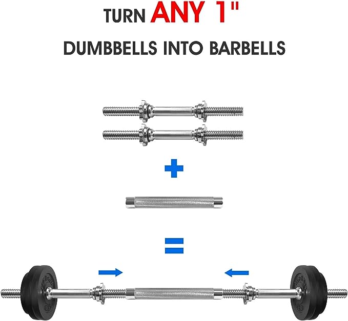 Yes4All Adjustable Dumbbell Handle/Straight Barbell/Arm Blaster