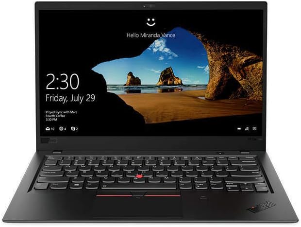 Lenovo ThinkPad X1 Carbon Laptop 14 Inch FHD 1920x1080 6th Generation Intel Core i7 Windows 10 Pro LPDDR3 Solid State Drive 512GB - 16GB RAM - Black