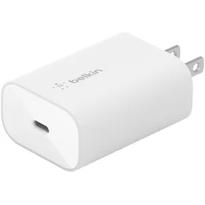 Belkin Boost Charge 25W USB Type-C PD 3.0 Wall Charger with PPS compatible with iOS + Android (WCA004dqWH) White