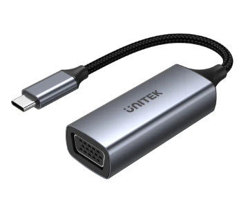 Unitek USB-C to VGA(1080P@60Hz) Adapter Cable, with Briad, Grey & Black V1413A