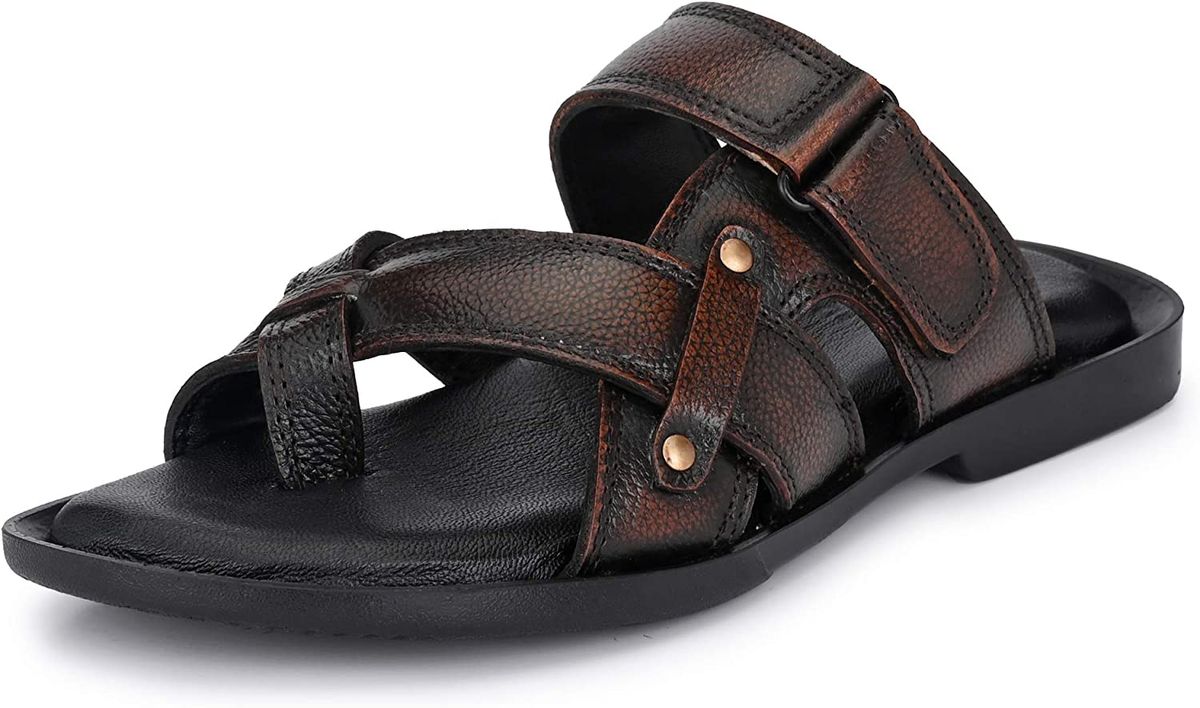 Burwood Men BWD 165 Tan Leather Thong Sandals-10 UK (44 EU) (BW 167) :  Amazon.in: Fashion