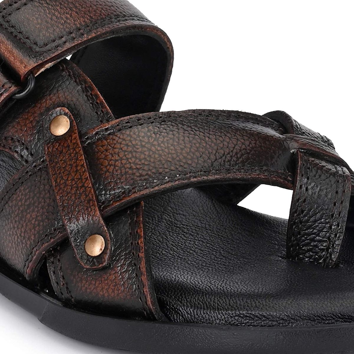 Burwood Men's Tan Leather Casual Sandals-7 UK/India (41 EU)(BW 08) :  Amazon.in: Fashion