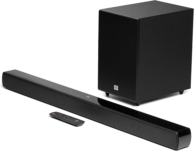 JBL Cinema SB270 2.1 Channel Soundbar with Wireless Subwoofer, Powerful 220W Output, Deep & Thrilling Bass, Dolby Digital, Bluetooth Streaming,One cable connection HDMI ARC - Black, JBLSB270BLKUK