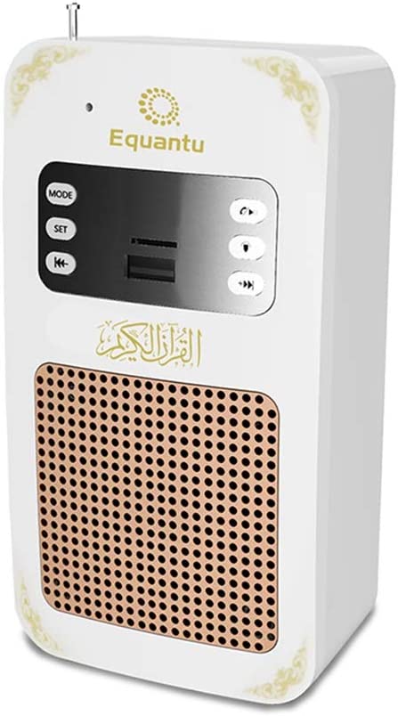 Equantu SQ-669 Smart Wall Plug مكبر صوت للقرآن مع جهاز تحكم عن بعد يعمل بالبلوتوث / راديو / USB و SD