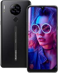 Blackview A80S Smartphones SIM Free Unlocked,6.21 inches HD+ Screen,13MP Quad AI Camera,Octa-core 4GB+64GB, 4200mAh Battery, Android 10 4G Dual SIM Phone, Face/Fingerprint ID - Interstellar Black