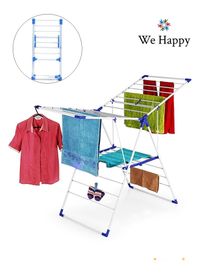 We Happy Foldable Cloth Dryer Rack Portable Clothes Drying Stand Light Weight Laundry Airer For Indoor and Outdoor Use