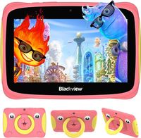 Blackview Kids Tablets Tab3Kids 7 inch Toddler Tablet Android 13, 2+2GB up to 4GB RAM+32GB ROM/TF 1TB, Parental Control, iKids APP Pre-Installed, Tablets for Kids with Kid-Proof Case -Fairytale Pink