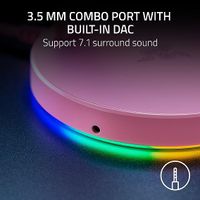 Razer Base Station V2 Chroma: Chroma RGB Lighting - Non-Slip Rubber Base - Designed For Gaming Headsets - Quartz Pink