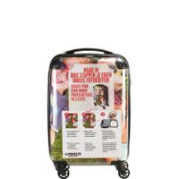 PRINCESS TRAVELLER PHOTO SUITCASE HARD ABS/POLYCARBONATE CABIN SMALL SIZE 20INCH BLACK