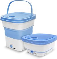 Portable Mini Washing Machine Lightweight Collapsible Bucket - Perfect for Camping, Travelling, Apartment