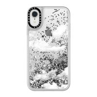 CASETIFY Glitter Case Silver Clouds for iPhone XR