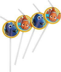 Finding Dory Medallion Straws, 6 Pieces - Multi Color