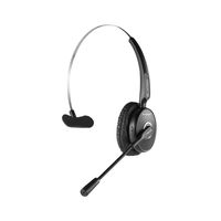 Promate Wireless Mono Headset, Premium Bluetooth Headphone with Noise Cancelling Mic, HD Voice, Built-In Controls and Adjustable Fit Headband for Skype, Stage Speaker, Teaching,