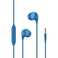 Promate In-Ear Earbuds Headphones, Universal HD Stereo Wired Earphones with Built-In Mic, In-Line Control, Superior Sound Quality and 1.2m Tangle-Free Cord for Smartphones, Tablets, Pc, MP3 Player, Comet Blue