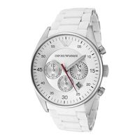Emporio Armani Mens Quartz Watch, Analog Display and Plastic Strap AR5859
