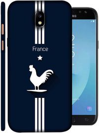 Colorking Samsung J7 Pro 2017 Football Blue Case Shell Cover - Fifa France 01
