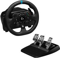 Logitech G923 Racing Wheel and Pedals for Xbox One and PC featuring TRUEFORCE up to 1000 Hz Force Feedback, Responsive Pedal, Dual Clutch Launch Control, and Genuine Leather Wheel Cover