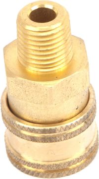 Forney 75126 Quick Coupler Male Socket, 1/4inch M-NPT, 5,500 PSI/Brass/0.25 Inch