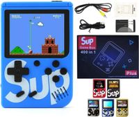 Sup Game Box 400 in 1 Games Retro Portable Mini Handheld Game Console 3.0 Inch Kids Game Player (Blue)