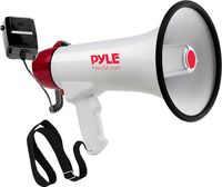 Pyle Megaphone Speaker PA Bullhorn W Built-in Siren - Adjustable Volume, 800 Yard Range - Ideal for Football, Soccer, Baseball, Hockey, Basketball Cheerleading Fans, Coaches, Safety Drills