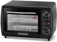 Black+Decker 19L Double Glass Multifunction Toaster Oven with Rotisserie for Toasting/ Baking/ Broiling, Black, Model No Tro19Rdg-B5