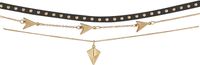 Zaveri Pearls Gold & Black Set Of 3 Contemporary Choker Necklace-ZPFK10590