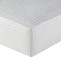 DEYARCO Soft Comfort Stripe Microfiber LIGHT GREY Fitted Sheet King 180 x 200 cm