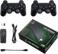Wireless Retro Game Console, Plug and Play Video Game Stick Built in 10000+ Games,9 Classic Emulators, 4K High Definition HDMI Output for TV with Dual 2.4G Wireless Controllers(64G)