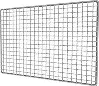 Stainless Steel Barbecue BBQ Grill Wire Mesh Net,Non-Stick bbq Sheet for Cooking Roasting Baking (30x25cm)