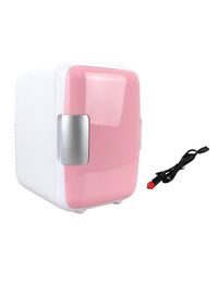 Car Mounted Mini Electric Refrigerator 4 l JD0022 Pink/White