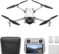 DJI Mini 3 Fly More Combo Plus (DJI RC) Lightweight and Foldable Mini Camera Drone with 4K HDR Video, 51-min Flight Time, True Vertical Shooting, and Intelligent Features, Gray, M16314