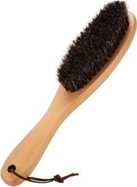 Cokaka Clothes Brush Garment Brush Lint Remover Brush with Genuine Soft Horsehair and Wooden Handle for Coat Men Suits Shoes Jacket Furniture Car Mat and Pet hair 1-Pack (solid wood)