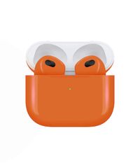 Apple Airpods (3rd Generation) Customized By Caviar Glossy Neon Orange