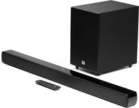 JBL Cinema SB270 2.1 Channel Soundbar with Wireless Subwoofer, Powerful 220W Output, Deep & Thrilling Bass, Dolby Digital, Bluetooth Streaming,One cable connection HDMI ARC - Black, JBLSB270BLKUK