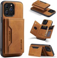 EXco 2 in 1 iPhone cases for 14 pro Max with detachable wallet Premium Quality - Brown