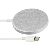 Anker PowerWave Select+ Magnetic Pad Wireless Charging with Built-in USB-C Charging Cable 7.5W Silver