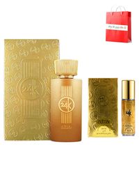 Nabeel 2 Pieces Combo Set Nabeel Gold 24K Eau De Parfum 100 ML and Roll On 6 ML