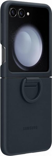 Samsung Galaxy Z Flip5 Silicone Case with Ring, Indigo