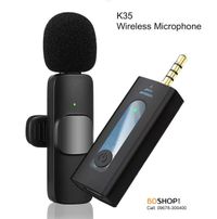 K35 Wireless Microphone For 3.5mm Supported Devices - Black