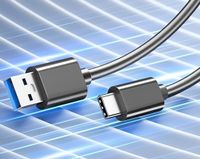 كابل USB 3.1 /3.2  فائق السرعة من النوع A إلى الجيل الثاني من النوع C (1 متر)، كابل شحن سريع 3 أمبير و10 جيجابت في الثانية M/M 20 بوصة لمزامنة البيانات متوافق مع جميع أجهزة