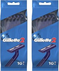 Gillette 2 Disposable Razor 10 Count ( Pack 2 )