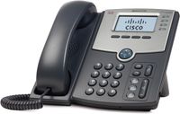 هاتف Cisco SPA504G 4-Line IP مع مفتاح ثنائي المنافذ ، PoE  وشاشة LCD ، أسود