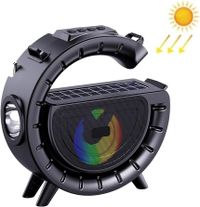 DV-800 G-Shape Portable Wireless Speaker with Solar Support RGB Colorful Light Flash Light