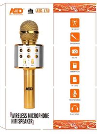 Karaoke Wireless Microphone with Speaker ASD-178(GOLD)