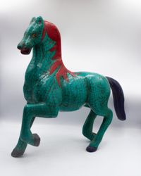 Antique Multicolor Horse Bhatti Stone Handicraft from Nepal