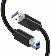 Cable Printer USB 3.0 Type A Male to Type B Male (5KL2E22501), 5Gbps Data Transfer Rate, PVC Material 1.5m - Black