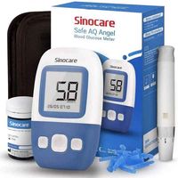 SINOCARE Safe AQ Angel Blood Glucose Monitoring System With 50 test Strips And 50 Lancets (Bundle)